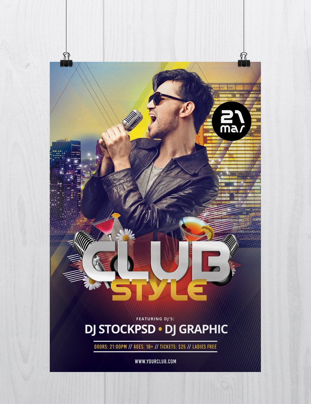 club style flyer