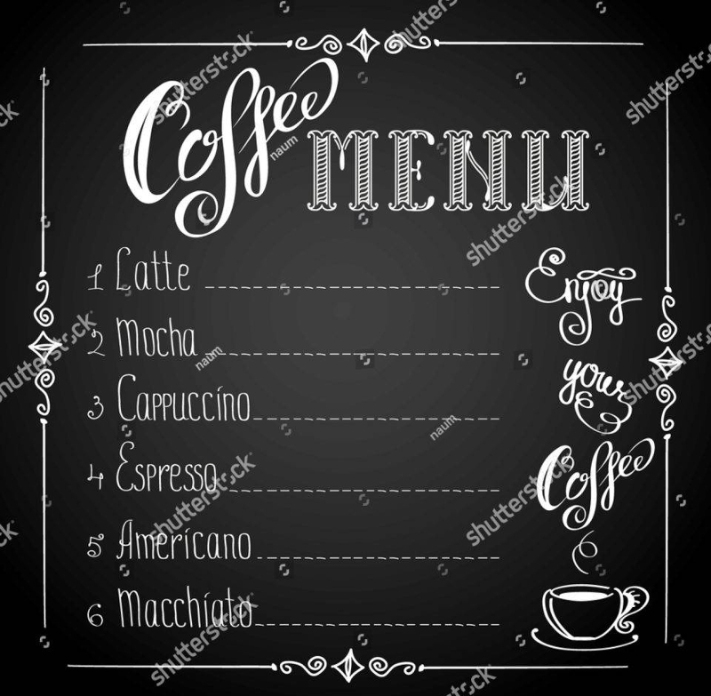 coffee menu template