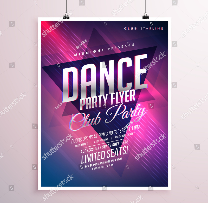 dance party flyer