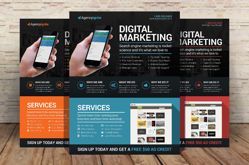 Digital Marketing Flyer PSD