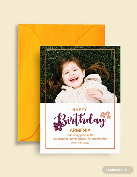 Editable Happy Birthday Invitation