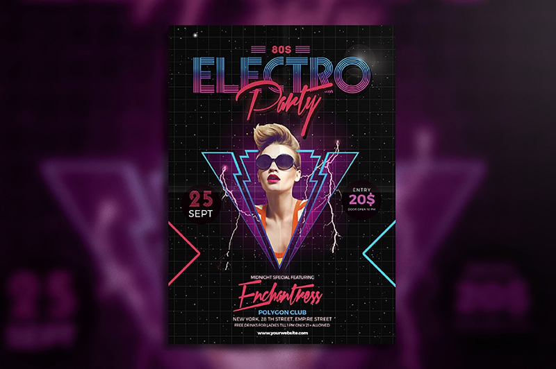 electro party flyer