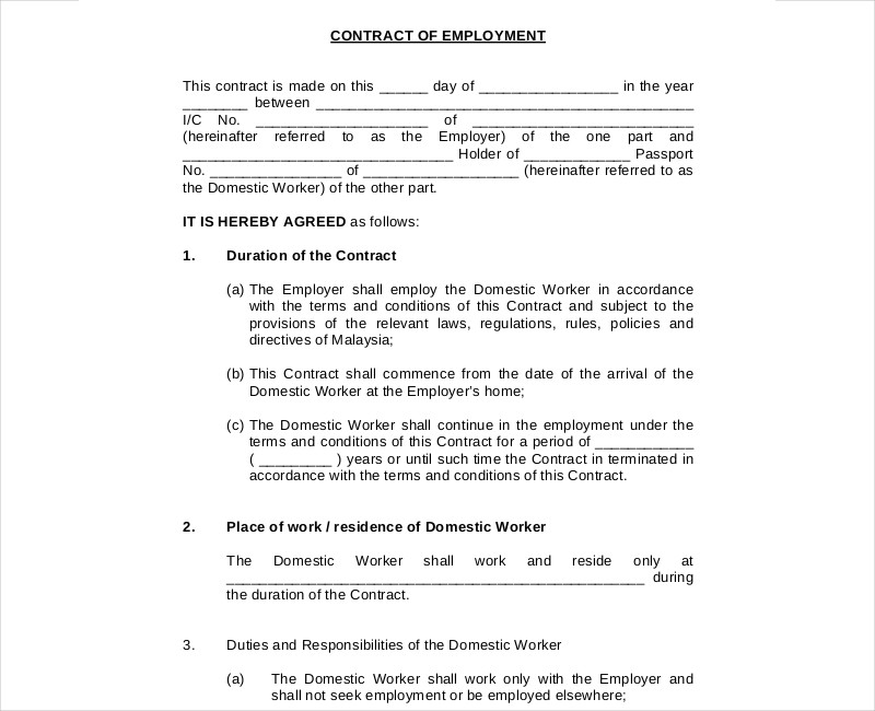 Simple Contract - 21+ Examples, Format, Pdf 