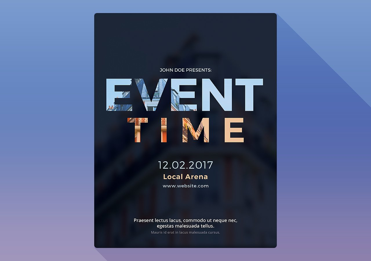 event time photoshop flyer