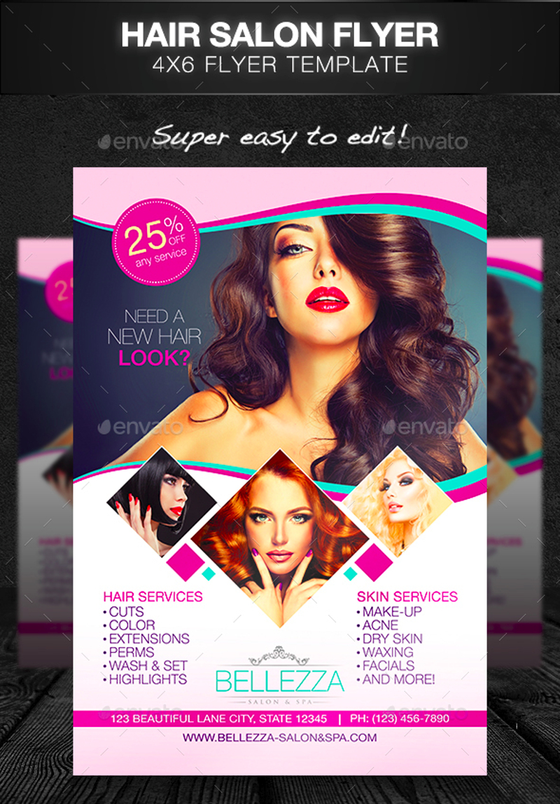 FREE 19+ Examples of Beauty Salon Flyers in Publisher | Word