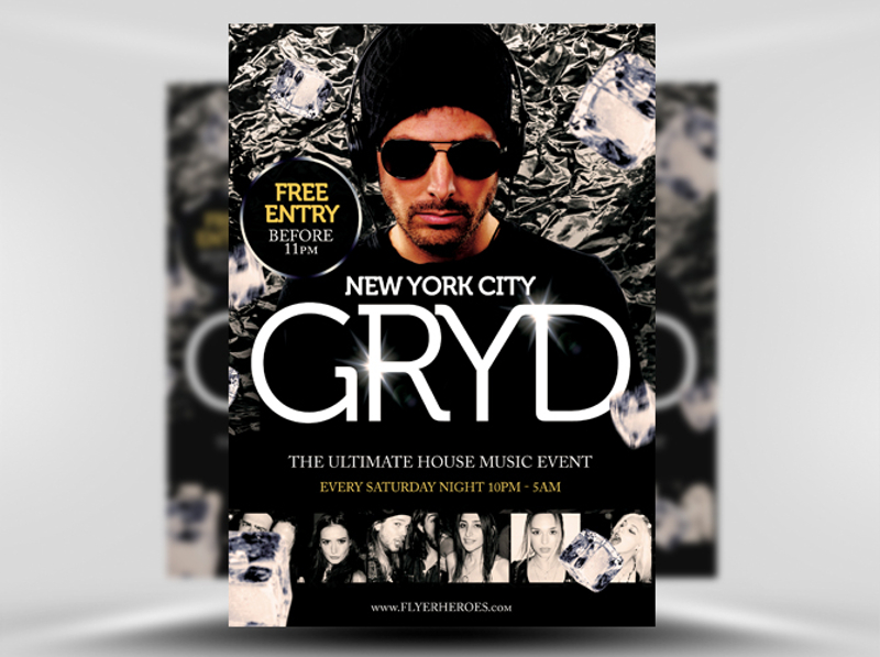 free dj flyer template