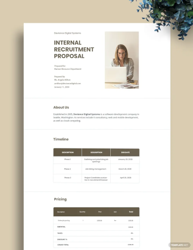 hr proposal for recruitment template