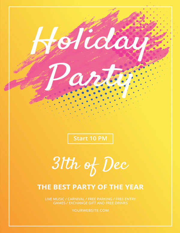 Holiday Party Flyer Template