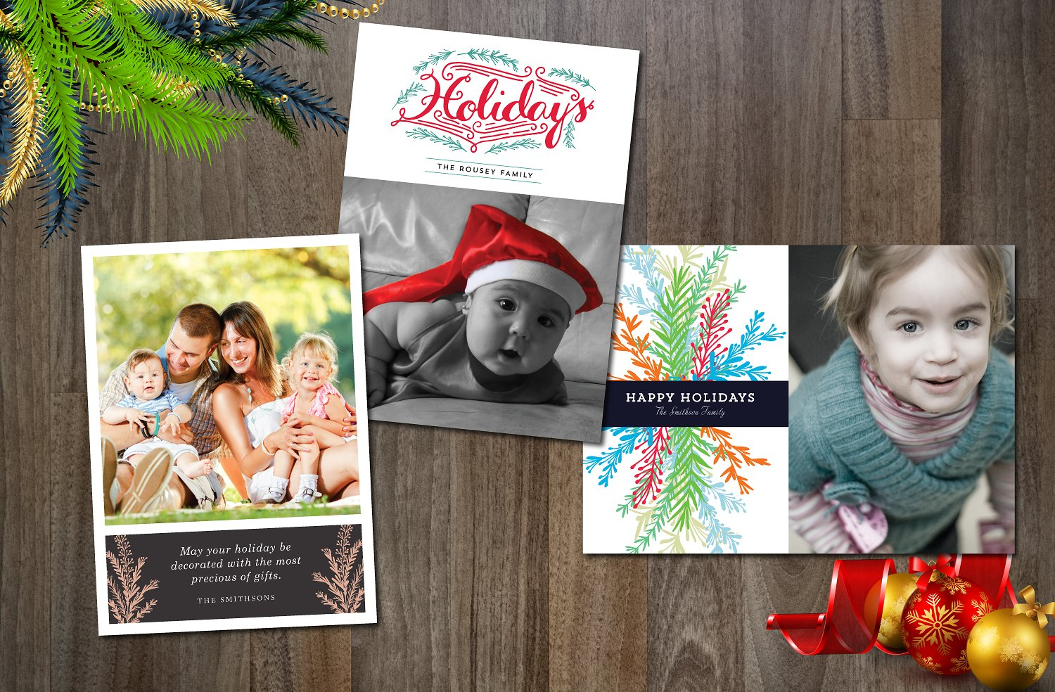 personalized holiday greeting card