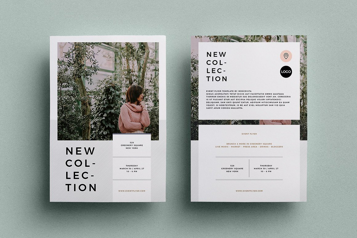 minimalistic event flyer