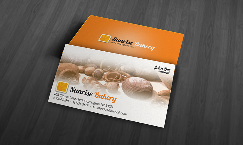 bakery online business card maker free printable