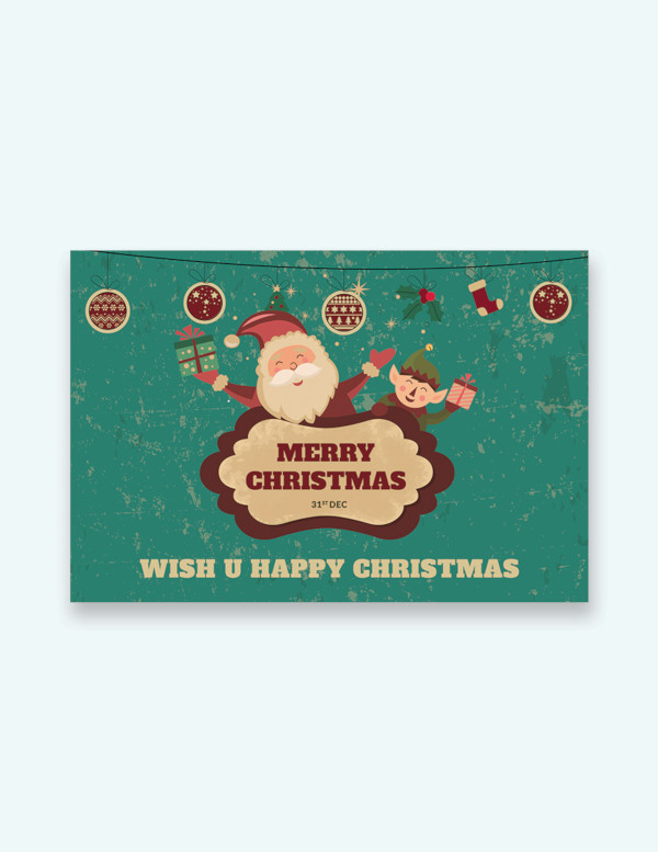 modern christmas greeting card template