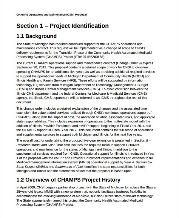 Maintenance Proposal 23 Examples Format How To Make Pdf