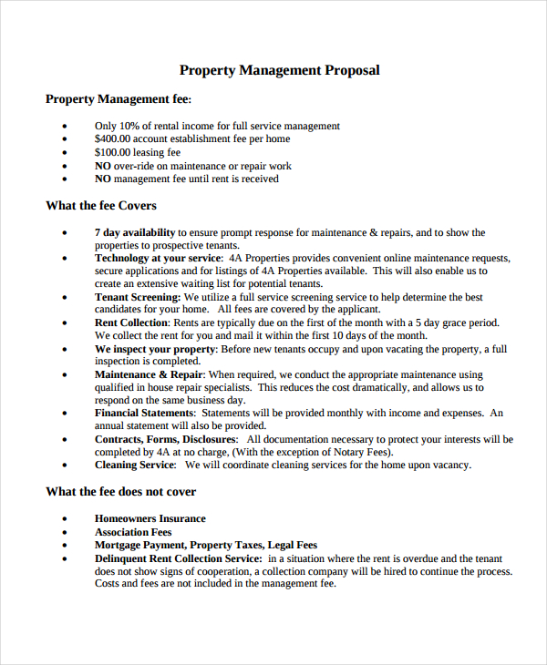 property management proposal