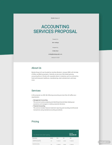 Sample Accounting Proposal Template