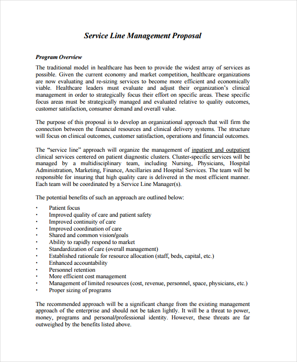 Management Proposal - 15+ Examples, Format, Pdf | Examples