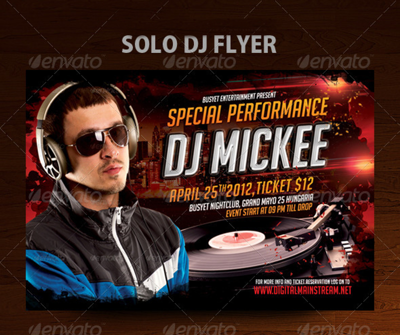 Solo DJ Flyer