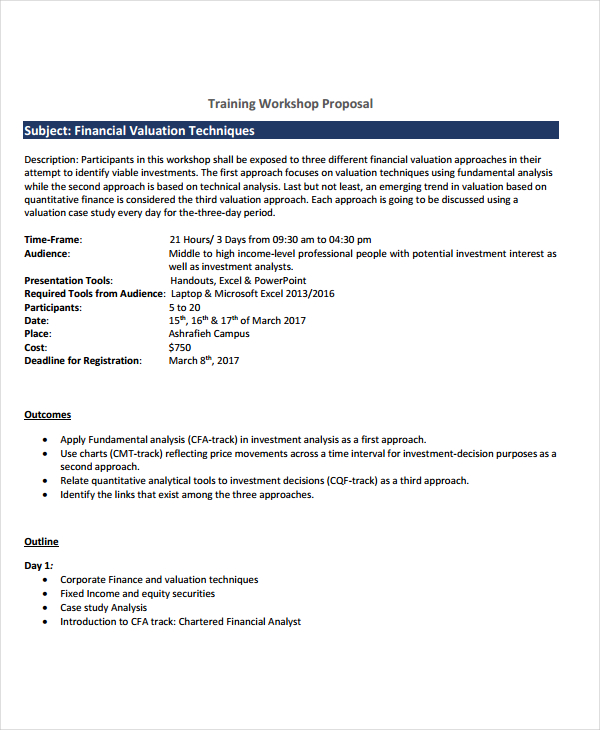 Workshop Proposal Template