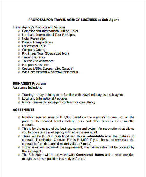 Travel Agency Business Proposal