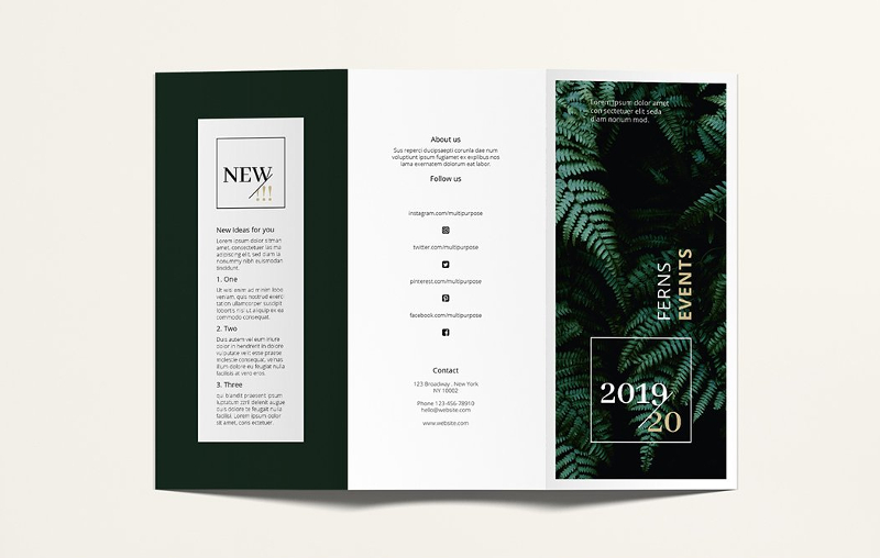 trifold event flyer