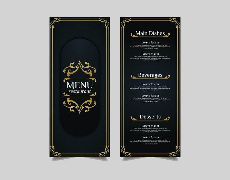 Vintage Art Deco Menu