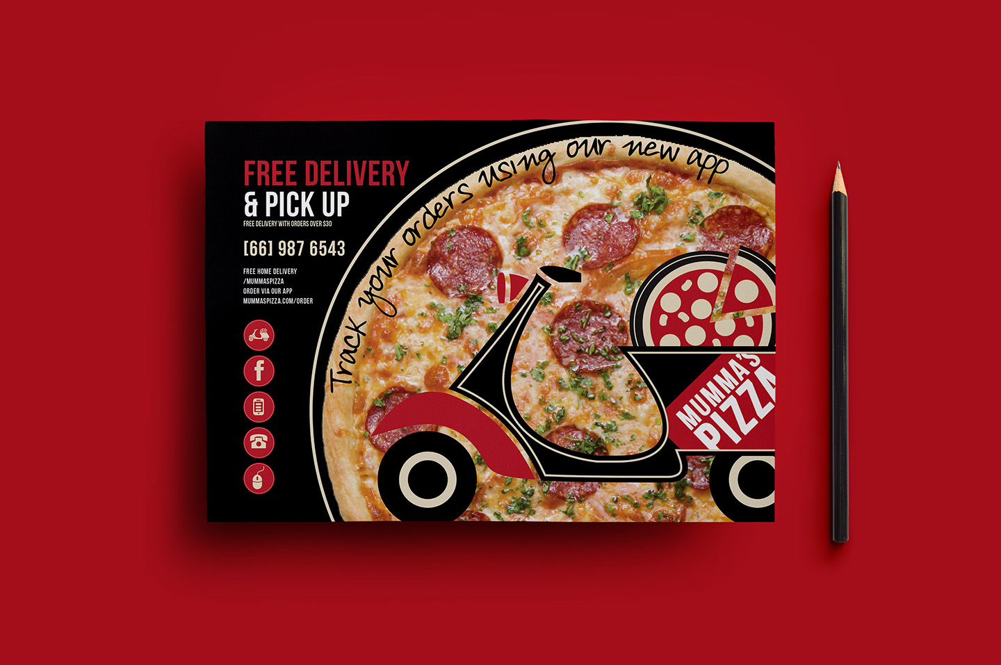 Pizza Menu Flyer Template