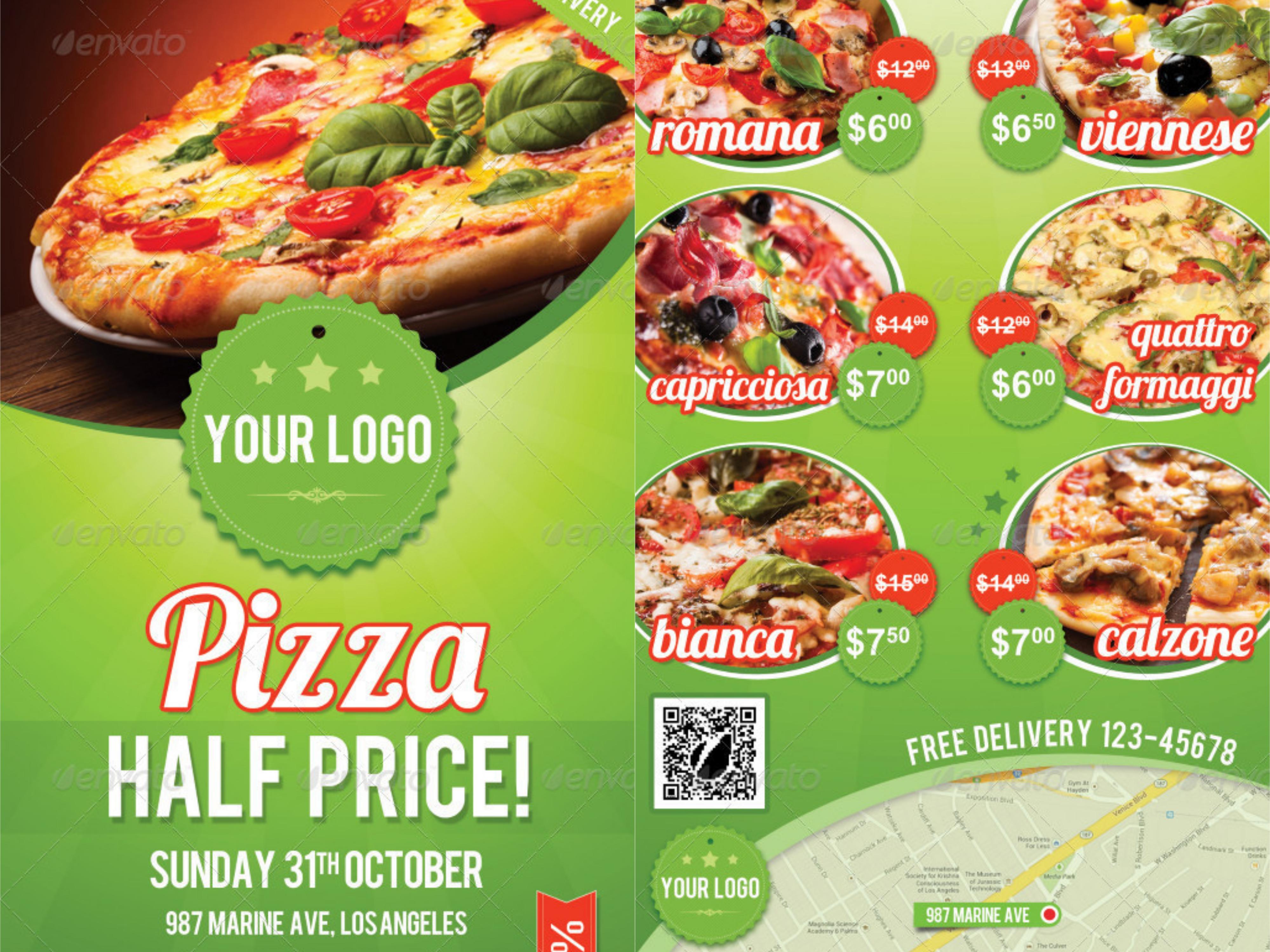 Free 26 Pizza Flyer Examples In Publisher Word Photoshop Illustrator Indesign Pages Examples