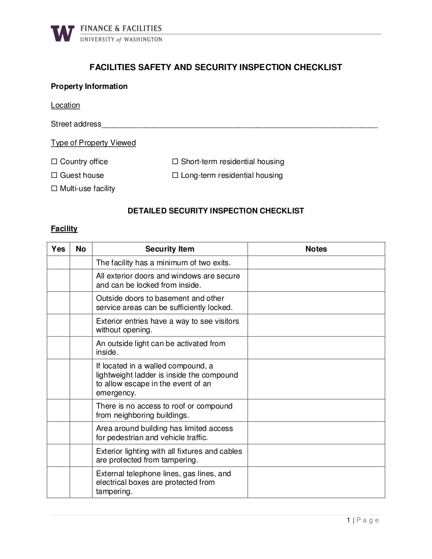 aem security checklist Intended For Physical Security Report Template