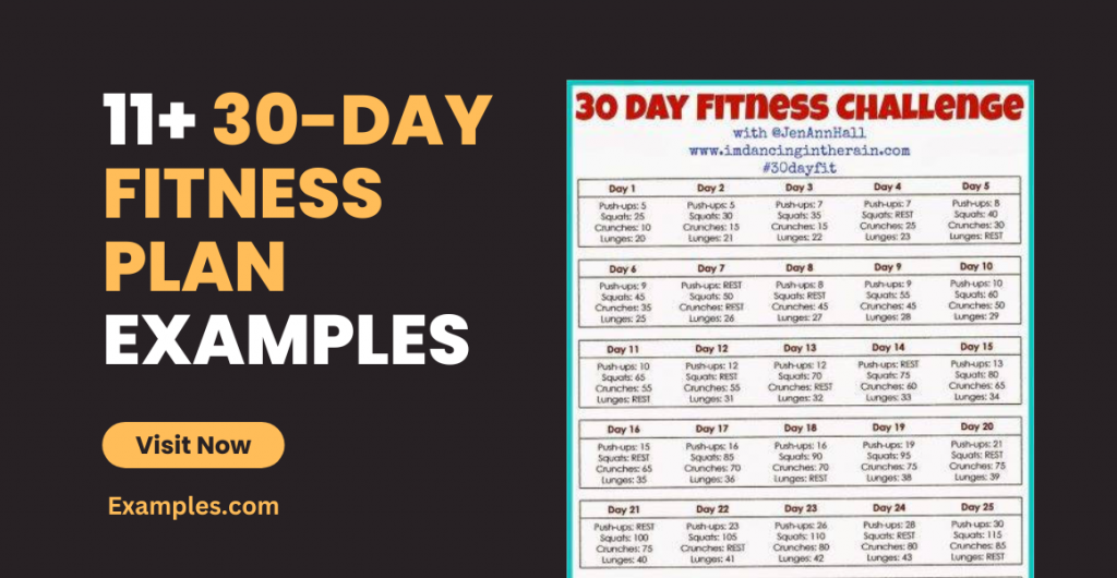 30-Day Fitness Plan Examples