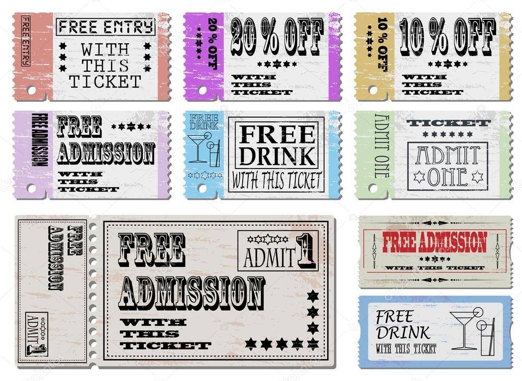 Customizable Drink Ticket Printable Drink Coupons Template