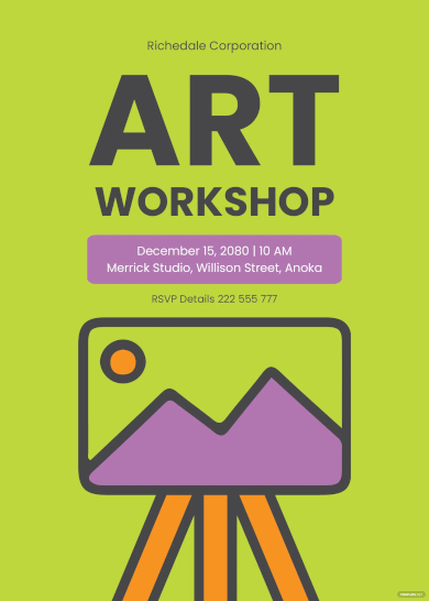 art workshop invitation template