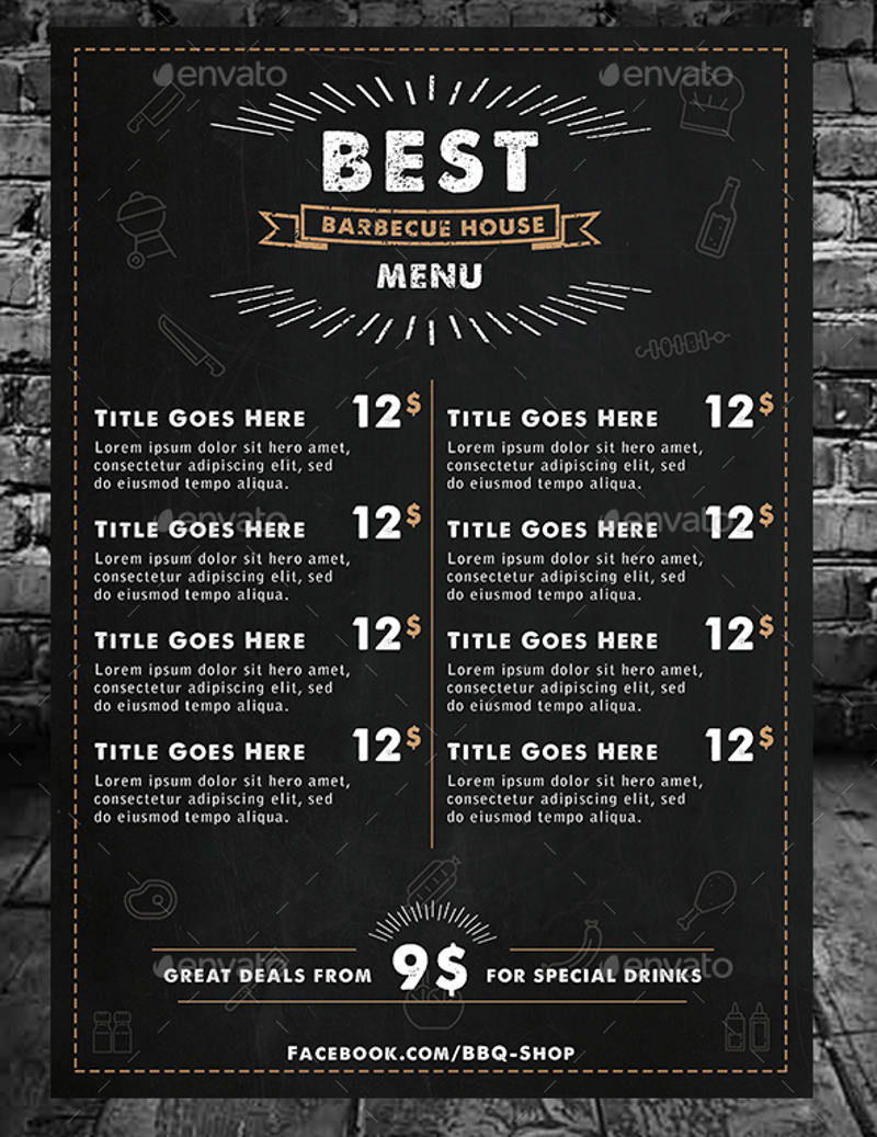 FREE 12+ Barbecue Menu Examples in PSD | AI | EPS Vector | Examples