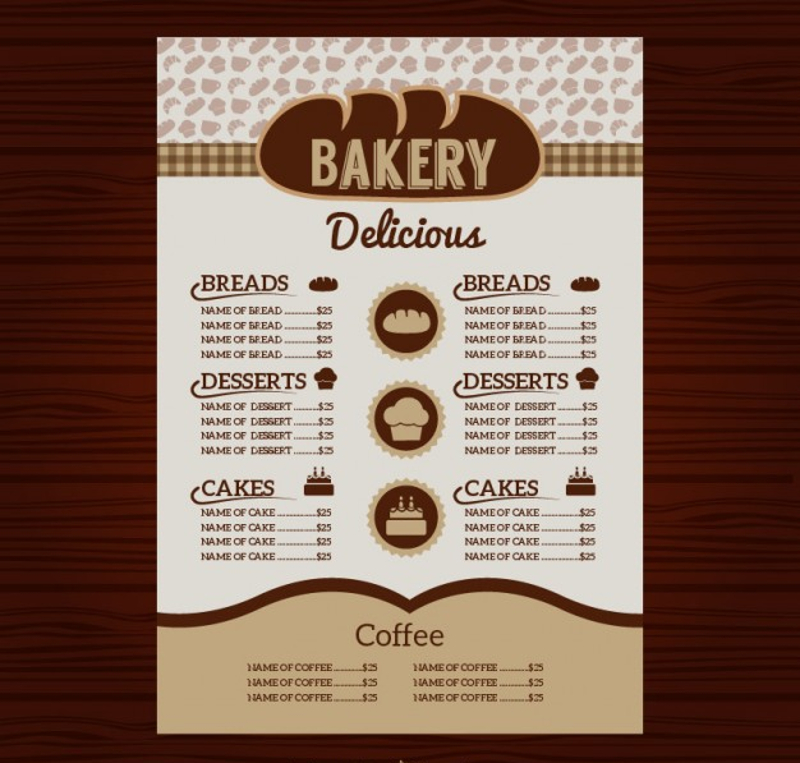 Bakery Menu Template