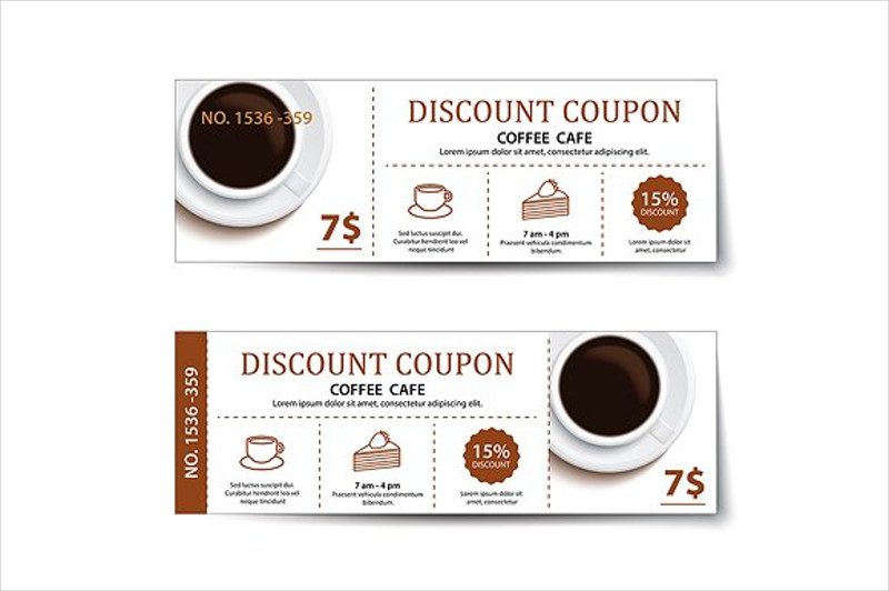 coffee coupon discount template