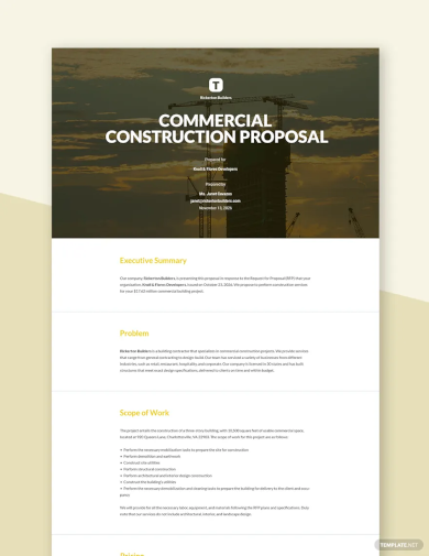 Commercial Construction Proposal Template1