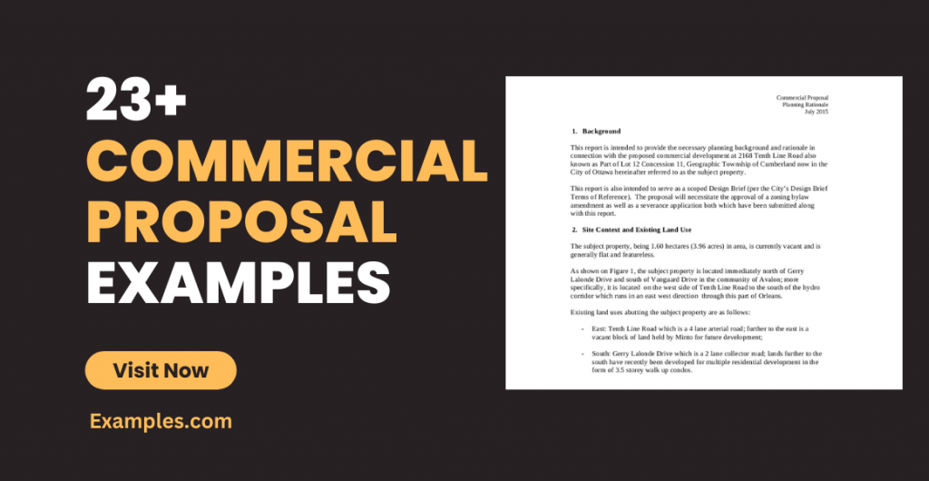 Commercial Proposal Examples