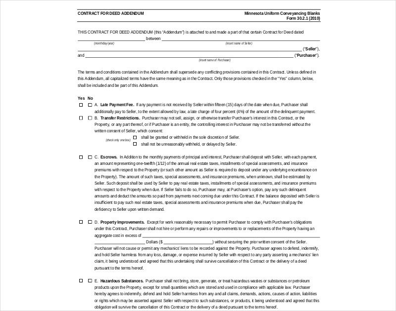 Contract For Deed 10 Examples Format Pdf Examples