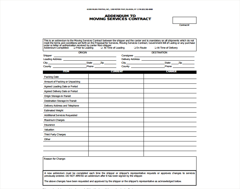 Moving Contract 9 Examples Format Pdf Examples