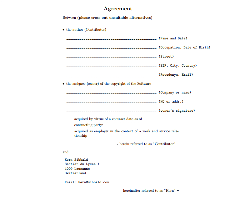 copyright assignment agreement