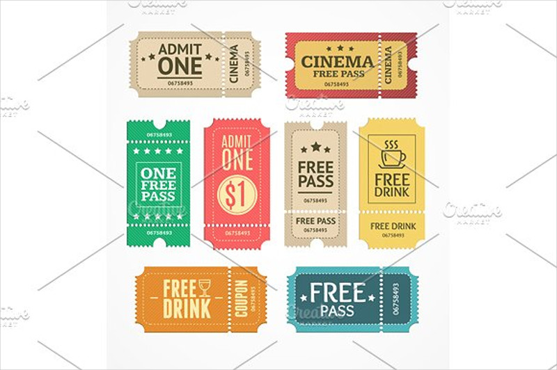 Coupon and Tickets Set