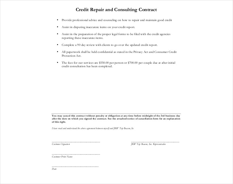 credit repair and consulting contract1