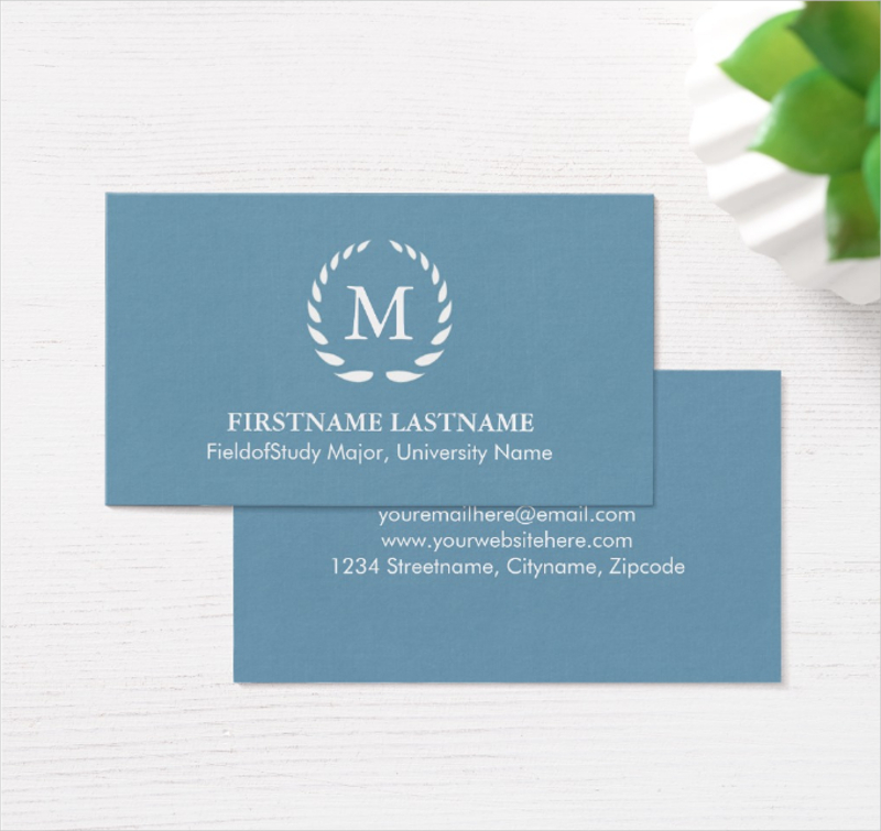 Student Business Card 12  Examples Word pages Photoshop