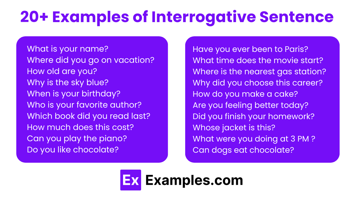 examples of interrogative sentence