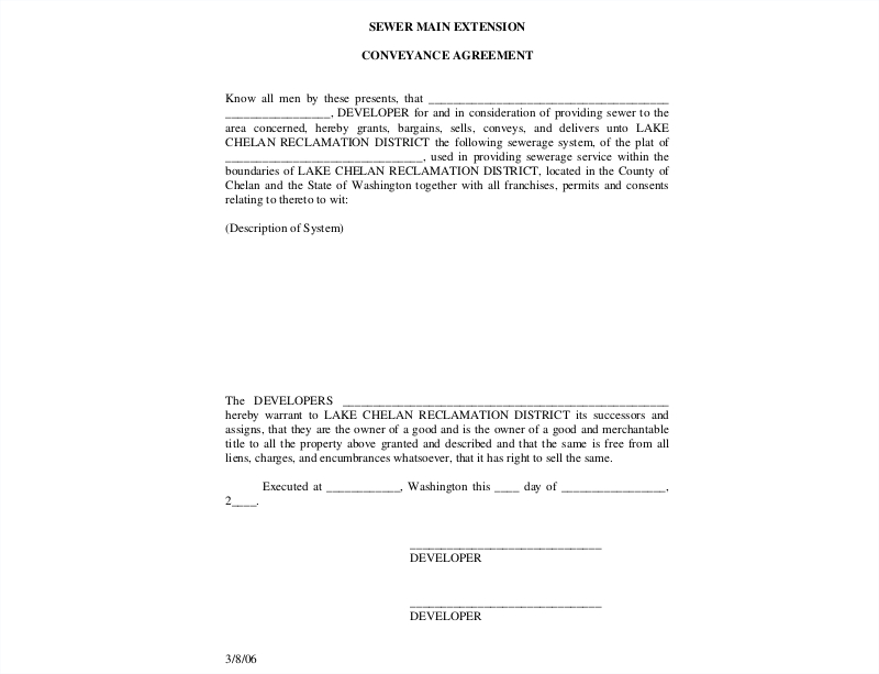 extension conveyance agreement
