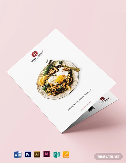 Food and Drink Bi Fold Brochure Template