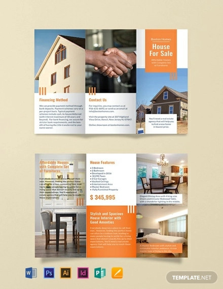 free house for sale brochure template