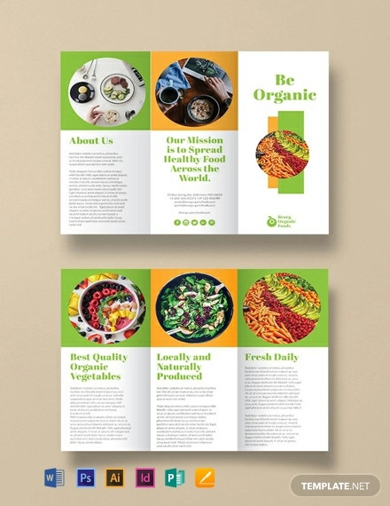 free organic food brochure template