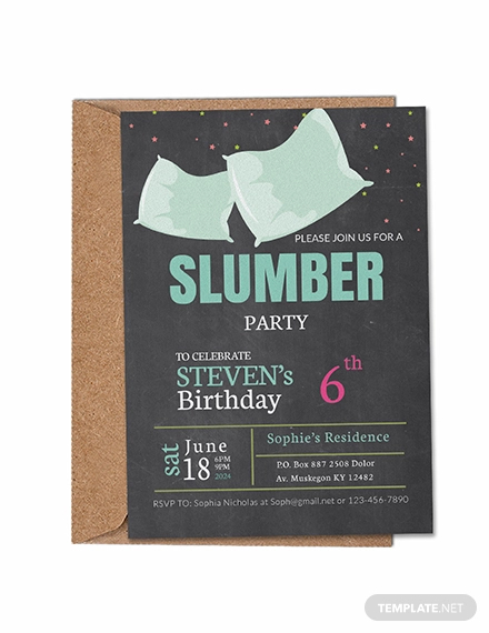 free slumber party invitation template