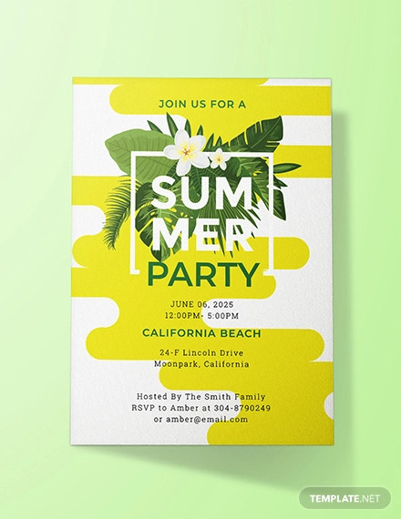 free summer party invitation template