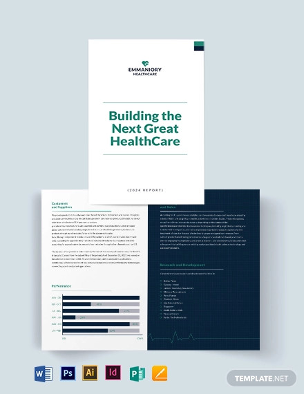 Health And Safety Annual Report Bi Fold Brochure Template